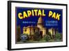 Capital Pak Pear Label-null-Framed Art Print