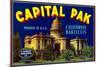 Capital Pak Pear Label-null-Mounted Art Print