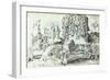 Capital with Colosseum in Background-null-Framed Giclee Print