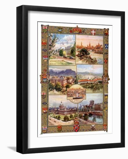 Capitals of the British Empire, 1937-Charles E Turner-Framed Giclee Print