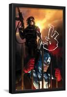 Capitan America No.612 Cover: Captain America and Winter Soldier Standing-Marko Djurdjevic-Framed Poster