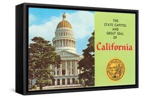 Capitol and Seal, Sacramento-null-Framed Stretched Canvas