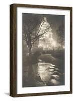 Capitol at Night, Washington, D.C.-null-Framed Art Print