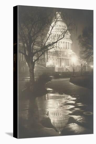 Capitol at Night, Washington, D.C.-null-Stretched Canvas
