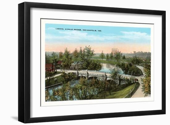 Capitol Avenue Bridge, Indianapolis, Indiana-null-Framed Art Print