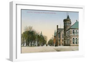 Capitol Avenue, Lansing, Michigan-null-Framed Art Print