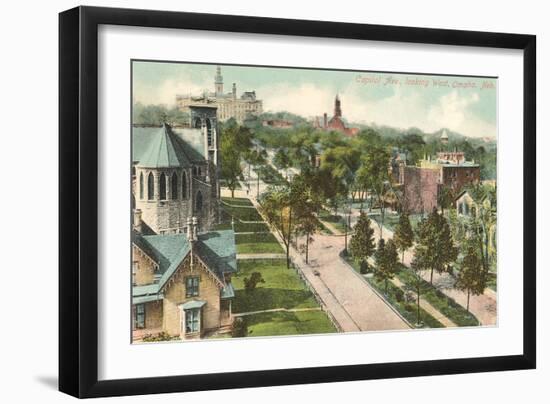 Capitol Avenue, Omaha, Nebraska-null-Framed Art Print