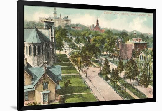 Capitol Avenue, Omaha, Nebraska-null-Framed Art Print