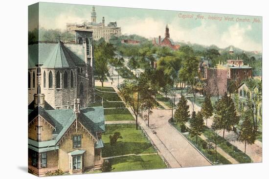 Capitol Avenue, Omaha, Nebraska-null-Stretched Canvas