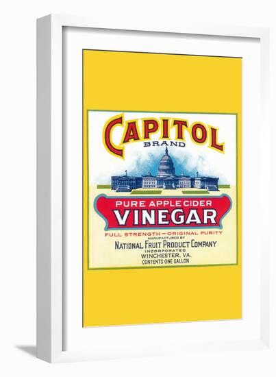 Capitol Brand Pure Apple Cider Vinegar-null-Framed Art Print