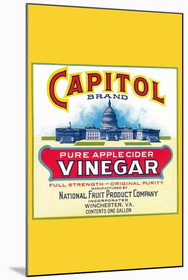 Capitol Brand Pure Apple Cider Vinegar-null-Mounted Art Print