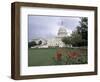 Capitol Building and Colorful Flowers, Washington DC, USA-Bill Bachmann-Framed Photographic Print