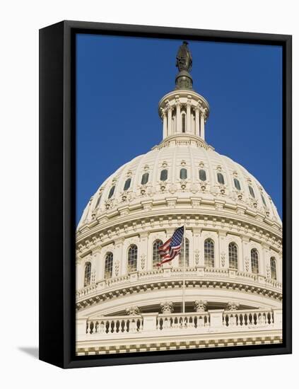 Capitol Building and Flag-Rudy Sulgan-Framed Stretched Canvas