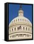 Capitol Building and Flag-Rudy Sulgan-Framed Stretched Canvas