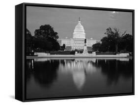 Capitol Building at Dusk, Washington DC, USA-Walter Bibikow-Framed Stretched Canvas