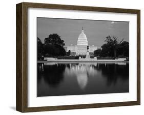 Capitol Building at Dusk, Washington DC, USA-Walter Bibikow-Framed Premium Photographic Print