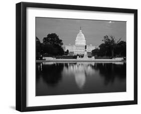 Capitol Building at Dusk, Washington DC, USA-Walter Bibikow-Framed Premium Photographic Print