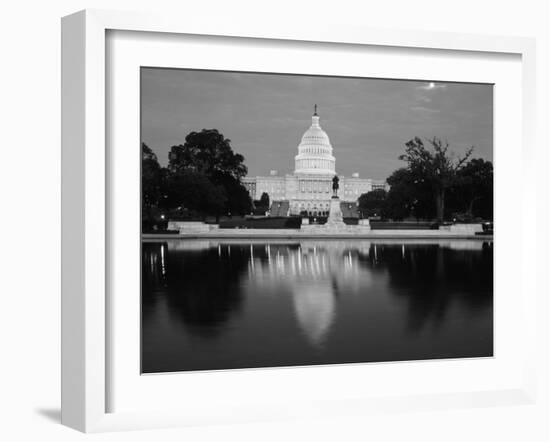 Capitol Building at Dusk, Washington DC, USA-Walter Bibikow-Framed Premium Photographic Print