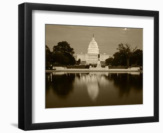 Capitol Building at Dusk, Washington DC, USA-Walter Bibikow-Framed Photographic Print