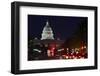 Capitol Building at Night with Street and Car Lights, Washington DC USA-Orhan-Framed Photographic Print