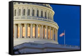 Capitol Building Dome Detail at Night - Washington DC United States-Orhan-Framed Stretched Canvas