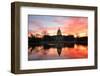 Capitol Building in a Cloudy Sunrise with Mirror Reflection, Washington D.C. United States-Orhan-Framed Photographic Print