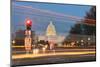 Capitol Building Night View from Pennsylvania Avenue with Car Lights Trails - Washington Dc, United-Orhan-Mounted Photographic Print