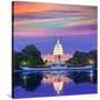 Capitol Building Sunset Congress of USA Washington DC US-holbox-Stretched Canvas