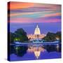 Capitol Building Sunset Congress of USA Washington DC US-holbox-Stretched Canvas