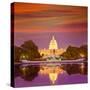 Capitol Building Sunset Congress of USA Washington DC US-holbox-Stretched Canvas