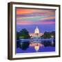 Capitol Building Sunset Congress of USA Washington DC US-holbox-Framed Photographic Print