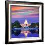 Capitol Building Sunset Congress of USA Washington DC US-holbox-Framed Photographic Print