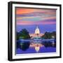 Capitol Building Sunset Congress of USA Washington DC US-holbox-Framed Photographic Print