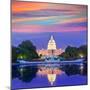 Capitol Building Sunset Congress of USA Washington DC US-holbox-Mounted Photographic Print