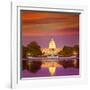 Capitol Building Sunset Congress of USA Washington DC US-holbox-Framed Photographic Print