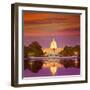 Capitol Building Sunset Congress of USA Washington DC US-holbox-Framed Photographic Print