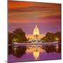 Capitol Building Sunset Congress of USA Washington DC US-holbox-Mounted Photographic Print