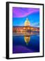 Capitol Building Washington DC Sunset at US Congress USA-holbox-Framed Photographic Print