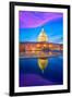 Capitol Building Washington DC Sunset at US Congress USA-holbox-Framed Photographic Print