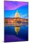 Capitol Building Washington DC Sunset at US Congress USA-holbox-Mounted Photographic Print
