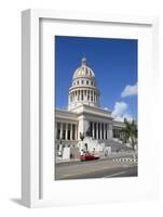 Capitol Building with Classic Old Car, Old Town, Havana, Cuba-Richard Maschmeyer-Framed Photographic Print