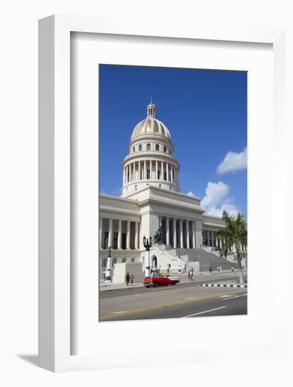 Capitol Building with Classic Old Car, Old Town, Havana, Cuba-Richard Maschmeyer-Framed Photographic Print