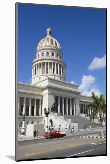 Capitol Building with Classic Old Car, Old Town, Havana, Cuba-Richard Maschmeyer-Mounted Photographic Print