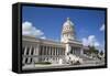 Capitol Building with Classic Old Car, Old Town, Havana, Cuba-Richard Maschmeyer-Framed Stretched Canvas