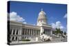 Capitol Building with Classic Old Car, Old Town, Havana, Cuba-Richard Maschmeyer-Stretched Canvas