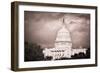Capitol Building with Dramatic Cloudy Sky - Washington Dc, United States-Orhan-Framed Photographic Print