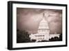 Capitol Building with Dramatic Cloudy Sky - Washington Dc, United States-Orhan-Framed Photographic Print