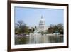 Capitol Building with Reflection in Lake in Washington DC-Songquan Deng-Framed Photographic Print