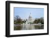 Capitol Building with Reflection in Lake in Washington DC-Songquan Deng-Framed Photographic Print