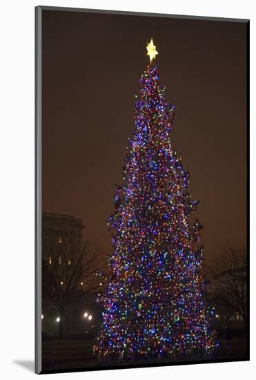Capitol Christmas Tree at Dusk in Front of U.S. Capitol, Washington D.C.-Joseph Sohm-Mounted Photographic Print